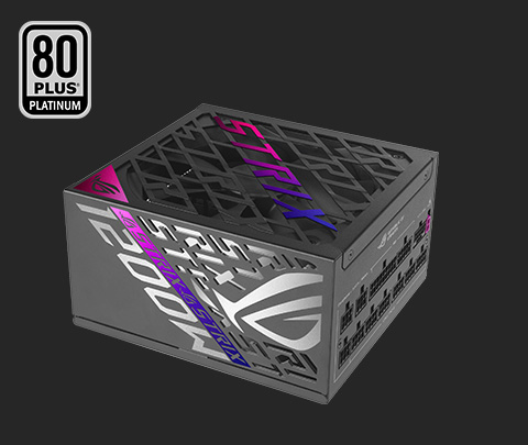 Angled view of ROG STRIX Platinum series PSU